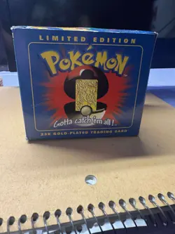 23K Gold Plated CHARIZARD Trading Card 1999 Burger King Pokemon Ball NEW SEALED - Image 3