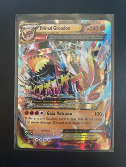Primal Groudon EX (Omega) 86/160 XY Primal Clash Holo Pokemon Card English LP - Image 1