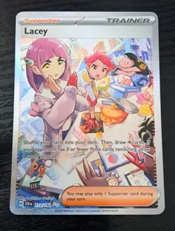 Pokemon TCG Lacey Trainer Card 172/142 Stellar Crown Full Art - Image 1