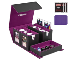 Card Deck Box for MTG with Commander Display, 5 in 1 Card Storage Box Fits 400+ - Image 1