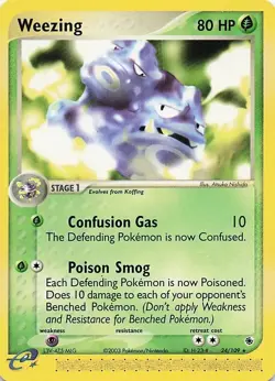 Pokemon Card Weezing Ruby Sapphire 24/109 EXC-NM BUY 2 CARDS GET 1 FREE!! - Image 1