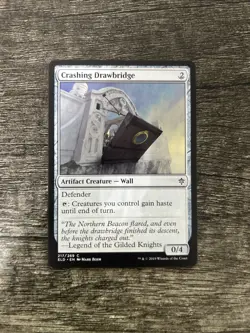 MTG 1x Crashing Drawbridge x1 LP Throne of Eldraine - Image 1