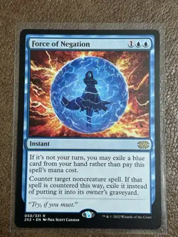 Force of Negation MTG Double Masters Regular Rare 050 New Unplayed - Image 1