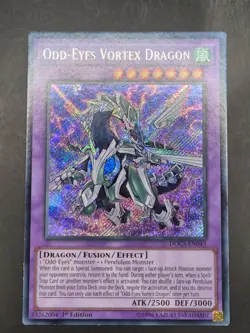 YUGIOH ODD-EYES VORTEX DRAGON SECRET RARE 1ST NEAR MINT DOCS-EN045 - Image 1