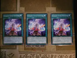 YUGIOH TCG 3X SHIRANUI STYLE SYNTHESIS BOSH-EN065 COMMON 1ST EDITION - Image 1