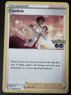 Trainer Candela Pokemon Uncommon Card - Pokemon Go - 065/078 - Image 1