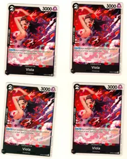 Set Of 4 Viola OP05-079 Uncommon Awakening Of The New Era One Piece Trading Card - Image 3