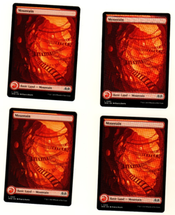 Set Of 4 Full Art Mountain 0265 Land Wilds Of Eldraine MTG Card - Image 1