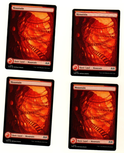 Set Of 4 Full Art Mountain 0265 Land Wilds Of Eldraine MTG Card - Image 3
