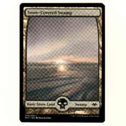 Full Art Snow Covered Swamp 252/254 Land Modern Horizons MTG Single Card - Image 1