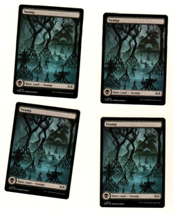 Set Of 4 Full Art Swamp 0264 Land Wilds Of Eldraine MTG Card - Image 1