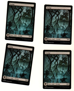 Set Of 4 Full Art Swamp 0264 Land Wilds Of Eldraine MTG Card - Image 3
