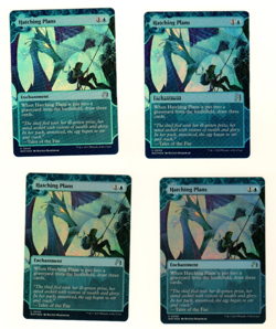 Set Of 4 Hatching Plans #20 U Foil Wilds Of Eldraine Enchanting Tails MTG Card - Image 3