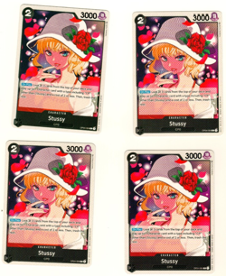 Set Of 4 Stussy OP04-084 Common Kingdoms Of Intrigue One Piece Trading Card - Image 1
