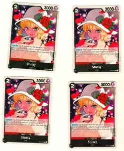 Set Of 4 Stussy OP04-084 Common Kingdoms Of Intrigue One Piece Trading Card - Image 3