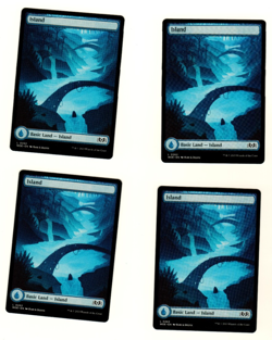 Set Of 4 Full Art Island 0263 Land Wilds Of Eldraine MTG Single Card - Image 1