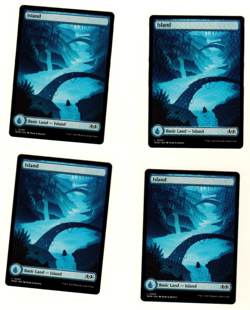 Set Of 4 Full Art Island 0263 Land Wilds Of Eldraine MTG Single Card - Image 3