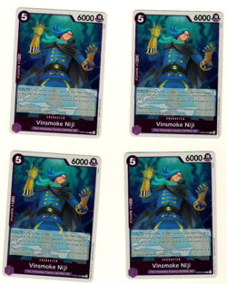 Set Of 4 Vinsmoke Niji OP06-065 R Wings Of The Captain One Piece Trading Card - Image 1