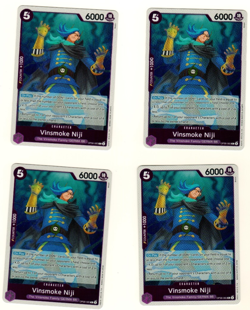 Set Of 4 Vinsmoke Niji OP06-065 R Wings Of The Captain One Piece Trading Card - Image 3