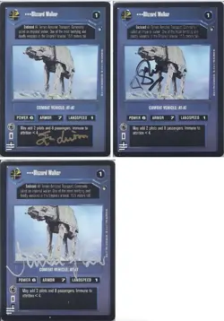 Star Wars CCG - Glover, Jerricho & Liston † (AT-AT) - signed card - autograph - Image 1