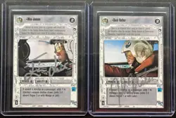 Star Wars CCG - Ian Liston † & John Morton (Wes & Dak) - autograph / signed card - Image 1