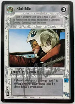 Star Wars CCG - Ian Liston † & John Morton (Wes & Dak) - autograph / signed card - Image 2
