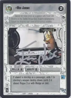 Star Wars CCG - Ian Liston † & John Morton (Wes & Dak) - autograph / signed card - Image 3