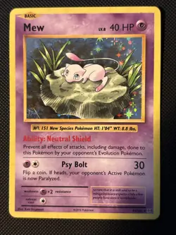 Pokemon Mew TCG Evolutions Holo Rare Card 53/108 NM/LP Condition - Image 1