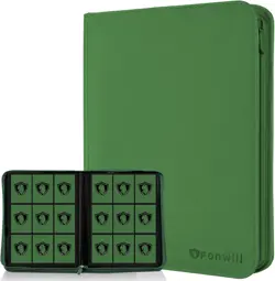 Card Binder 9 Pocket with Zipper,360 Pockets Trading Card Holder Book, PU Co... - Image 2