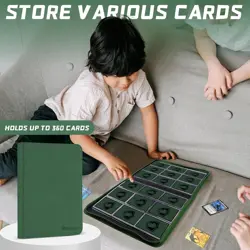 Card Binder 9 Pocket with Zipper,360 Pockets Trading Card Holder Book, PU Co... - Image 4