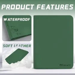 Card Binder 9 Pocket with Zipper,360 Pockets Trading Card Holder Book, PU Co... - Image 5