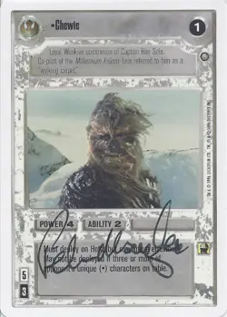 Star Wars CCG - Peter Mayhew † (Chewbacca) - autograph / signed card - unlimited - Image 1