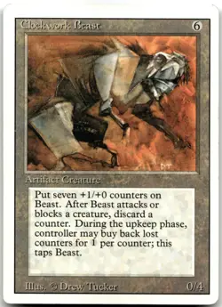 MTG Clockwork Beast R Revised Edition MP - Image 1