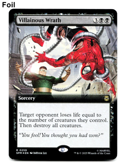 Villainous Wrath (Extended Art) - FOIL - [Marvel's Spider-Man] MTG Magic NM/M 💀 - Image 1