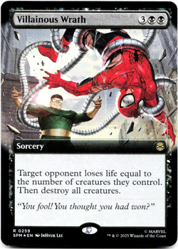Villainous Wrath (Extended Art) - FOIL - [Marvel's Spider-Man] MTG Magic NM/M 💀 - Image 3