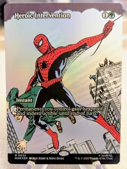 MTG Spider-Man Heroic Intervention *FOIL* 0034 (Borderless) Magic Mythic - Image 1