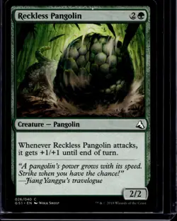 Reckless Pangolin NM, English Magic the Gathering MTG Global Series Jian - Image 1