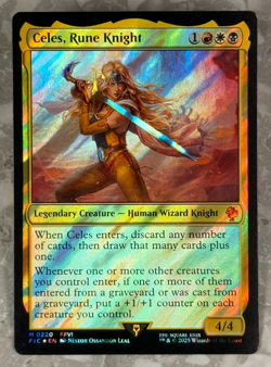 Celes, Rune Knight Surge Foil 220 M MTG Final Fantasy FIC NM X1 - Image 1