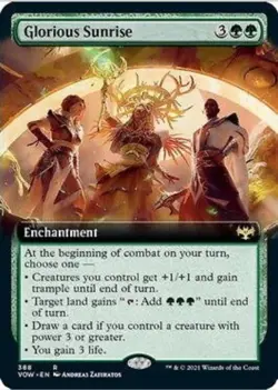Glorious Sunrise (Extended Art, Foil, 388, NM) Innistrad: Crimson Vow (VOW), MTG - Image 1