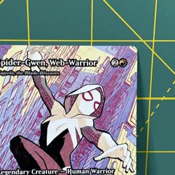 MTG Spider-Gwen, Web-Warrior Regular Mythic Rare Spider-Man Borderless Magic New - Image 4