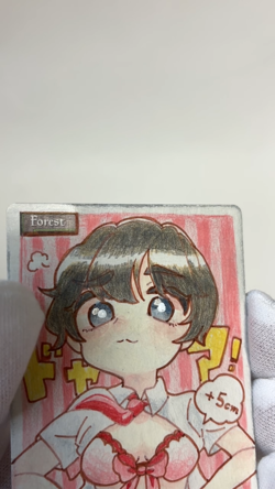 Hand Painted Altered MTG Card,Island, Anime Girl,waifu [Excellent] FromJapan #7 - Image 2