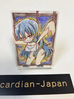 Hand Painted Altered MTG Card,Island, Anime Girl,waifu [Excellent] FromJapan #8 - Image 1