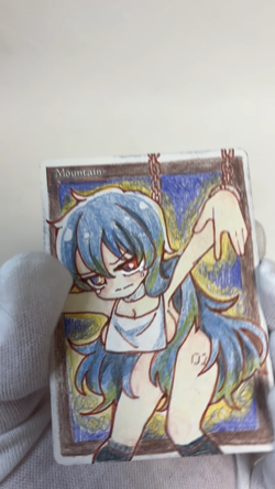 Hand Painted Altered MTG Card,Island, Anime Girl,waifu [Excellent] FromJapan #8 - Image 2
