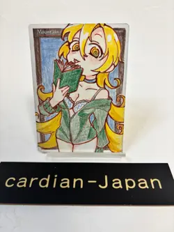 Hand Painted Altered MTG Card,Island, Anime Girl,waifu [Excellent] FromJapan #2 - Image 1