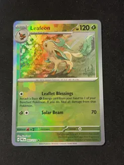 Pokemon TCG Leafeon 005/131 Prismatic Evolutions Poke Ball Reverse Holo NM - Image 1