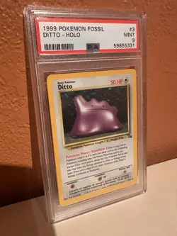 1999 Pokemon Fossil Ditto #3 English Holo Rare 3/62 - PSA 9 MINT - Image 1