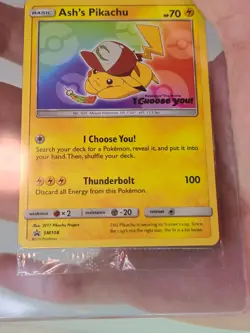 Ash's Pikachu SM108 Promo Sealed Pokemon TCG I Choose You! - Image 3