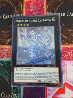 Yugioh Ninaruru, The Magistus Glass Goddess GEIM-EN007 Super Rare 1st Edition NM - Image 1