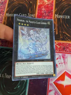 Yugioh Ninaruru, The Magistus Glass Goddess GEIM-EN007 Super Rare 1st Edition NM - Image 2