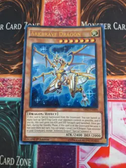 Yugioh Arkbrave Dragon SR02-EN000 Ultra Rare 1st Edition Near Mint - Image 1